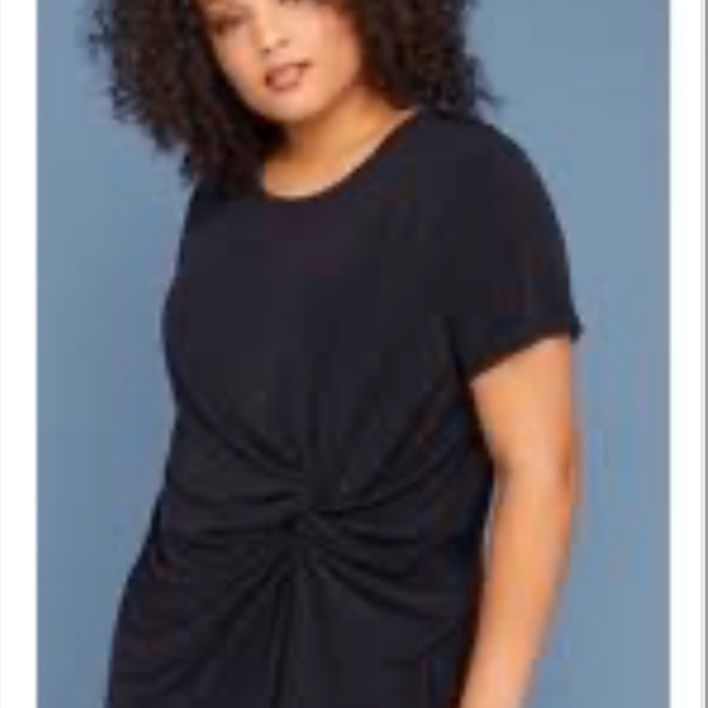 Set of 2 Side Knot Tunics (Black & Pink) Sz 10 NWT